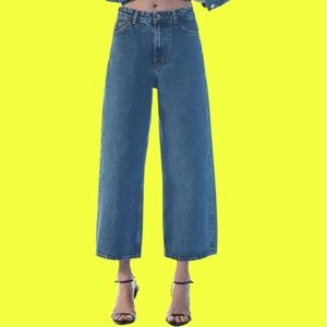 Zara medium wash culottes
